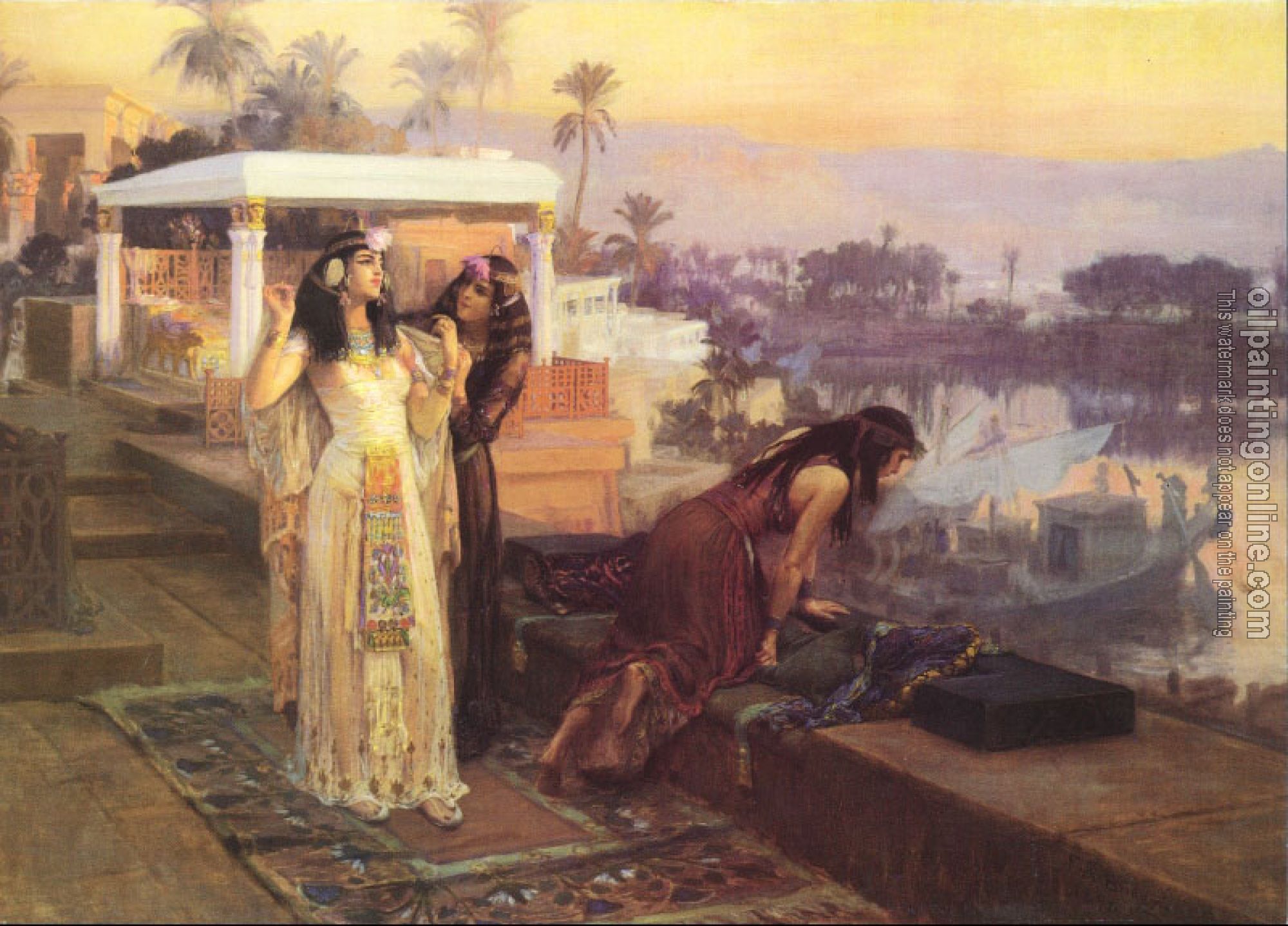 Frederick Arthur Bridgman - Cleopatra on the Terraces of Philae